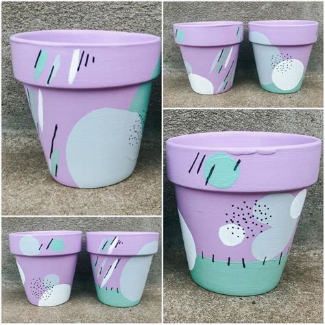 Hand Painted Terra Cotta Pot Everly In Painted Pots Diy