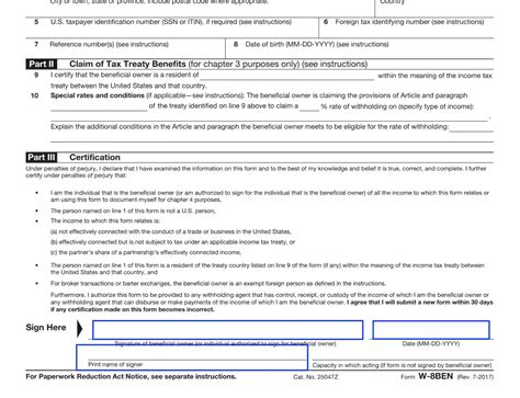 Irs Form W 8ben ≡ Fill Out Printable Pdf Forms Online 53 Off