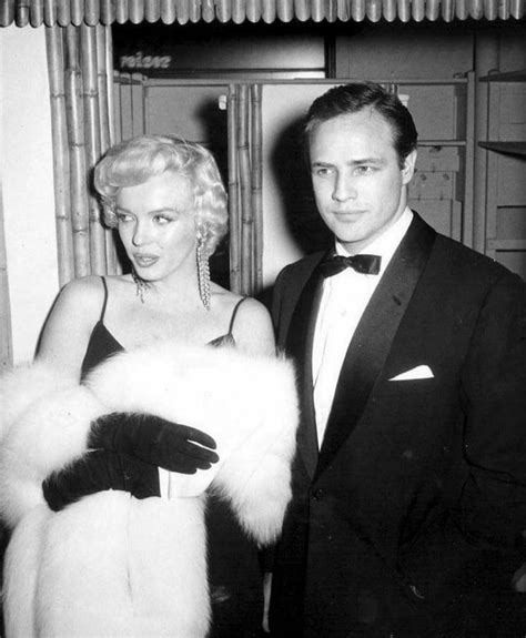 Marilyn Monroe And Marlon Brando At The Premiere Of The Rose Tattoo