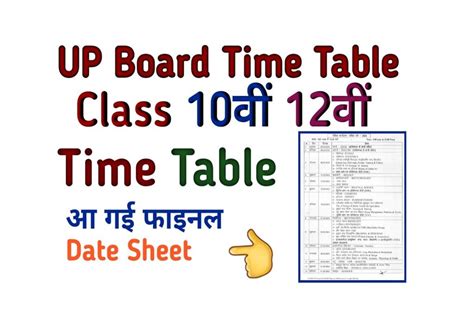 Up Board Exam Date Sheet 2023 Archives All Jobs For You