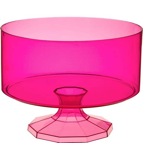 Bright Pink Plastic Trifle Container 80oz Party City