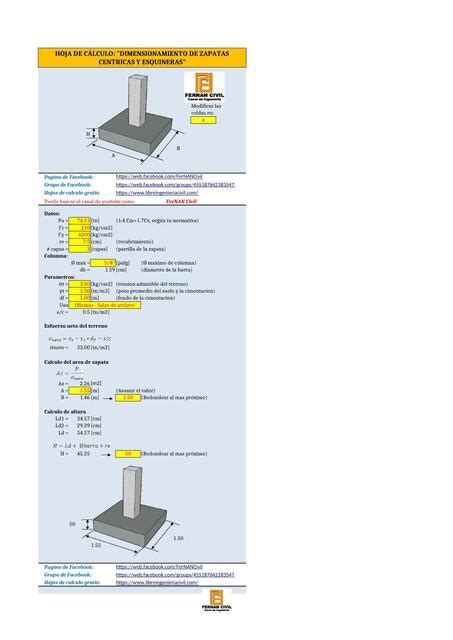 Dimensionamiento De Zapatas Marcos Mart N Udocz