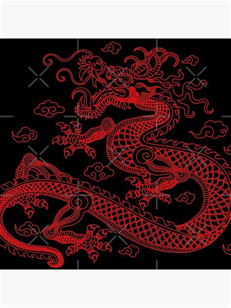 Red Chinese Dragon Throw Pillow For Sale By Soccatamam Redbubble