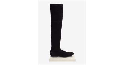 Robert Clergerie Suede Overknee Boots In Black Lyst