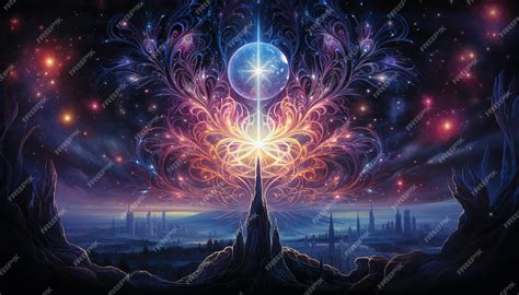 Premium Ai Image Ethereal Cosmic Banner Stylized Elegance