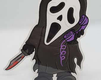 Scream Ghostface Sticker Pack Gloss Vinyl Paper Holographic Etsy