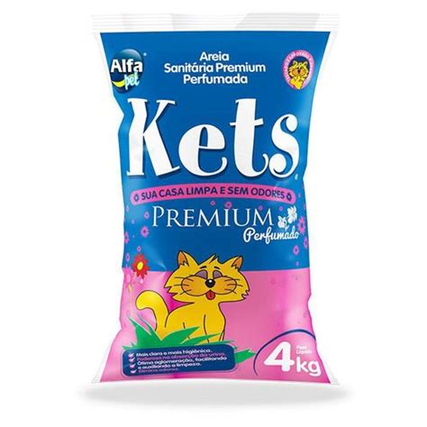 Areia Sanitária Kets Premium Perfumada para Gatos 4kg Alfa Pet