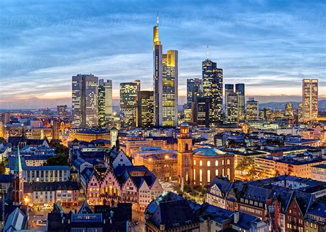 city skyline frankfurt  main hessen germany europe  stocksy