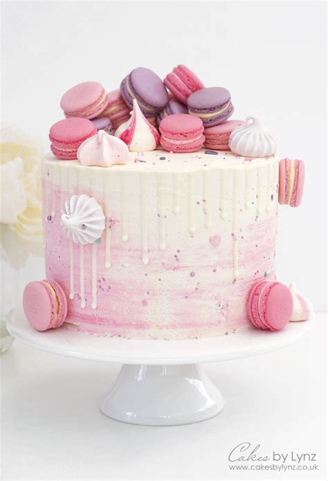 How To Make Macarons Cakes By Lynz Macaron Buttercream Drip Cake