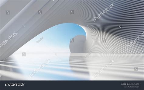 Abstract Architecture Background Arched Interior 3d Stock Illustration