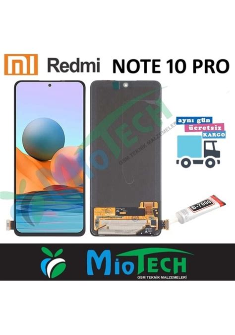 Redmi Uyumlu Note 10 Pro 4G Lcd Ekran Dokunmatik Süper A Kalite