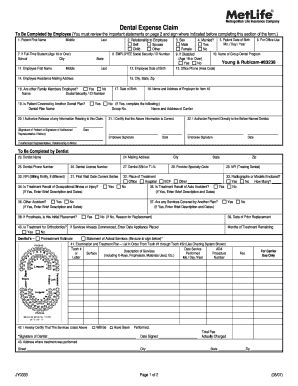 Fillable Online Dental Expense Claim Byrbenefitscomb Fax Email Print