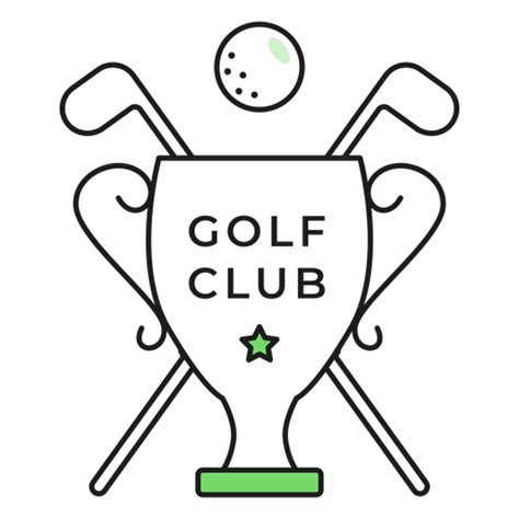 Golf Club Ball Club Cup Colored Badge Sticker Png And Svg Design For T Shirts