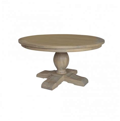 Round Oak Pedestal Dining Table Trellis House