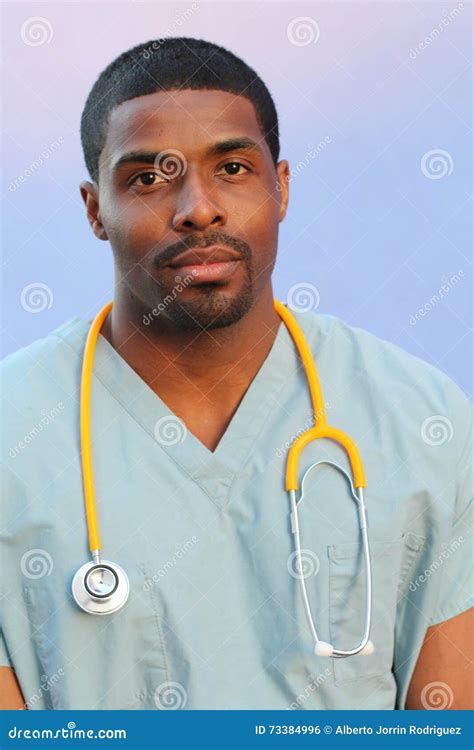 Photo Of A Very Attractive African American Male Nurse Stock Photo