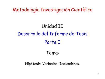 Metodolog A Investigaci N Cient Fica Ppt Descargar