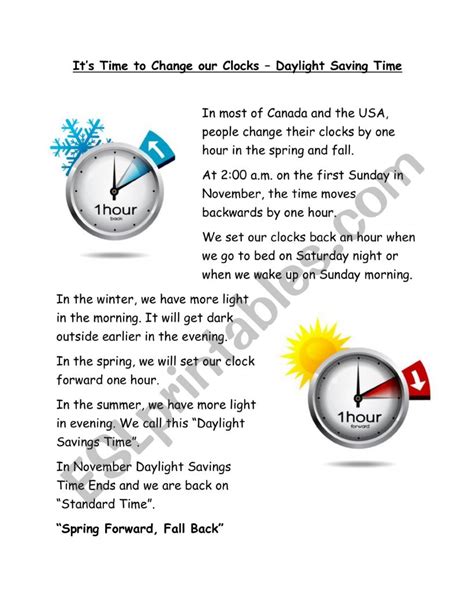 Daylight Savings Time Coloring Page Free Printable Daylight Worksheets Library