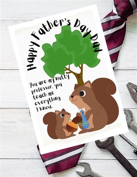 Printable Fathers Day Card Etsy