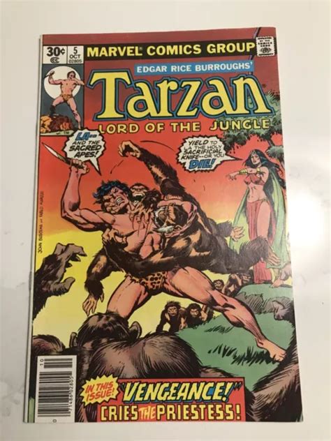 TARZAN LORD OF The Jungle Comic 5 Marvel Comics 1977 Edgar Rice