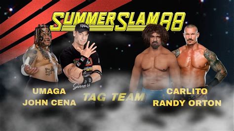 John Cena Umaga Vs Carlito Randy Orton Wwe 2k23 Summer Slam