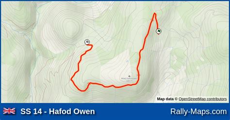 Ss 14 Hafod Owen Stage Map Fram Welsh International Rally 1987 Brc