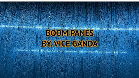 Boom Panes By Vice Ganda Karaoke Youtube