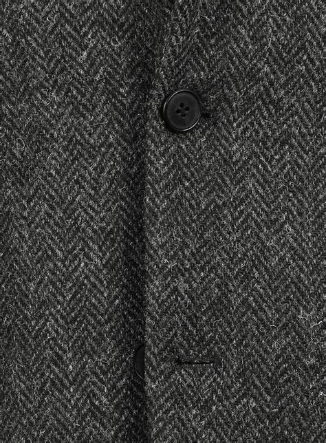 Studiosuits Harris Tweed Dark Gray Herringbone Jacket Herringbone