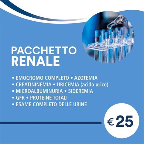 Pacchetto Analisi Screening Renale Pacchetti Salute Marilab