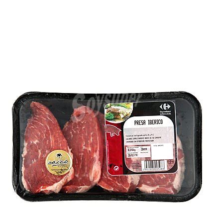 Carrefour Presa de cerdo ibérico Bandeja de 400 g