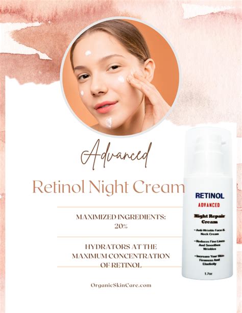 Advanced Retinol Night Cream • Best Of Organic Skin Care Products in 2024