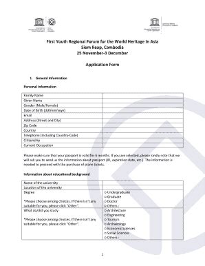 Fillable Online Pdf Application Form Unesco World Heritage Centre Fax