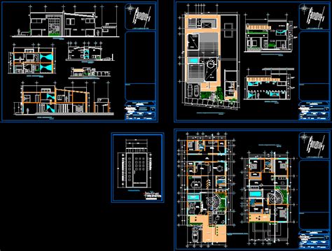 Planos De Plano Arquitectonico Residencial En Dwg Autocad Vivienda