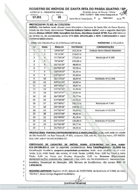 Pdf Visualiza O Disponibilizada Pela Central Registradores