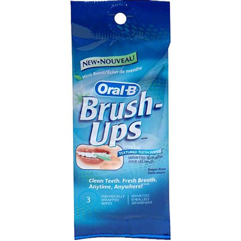 Oral B Brush Ups Textured Teeth Wipes Mint Burst Stuffing Foodtown