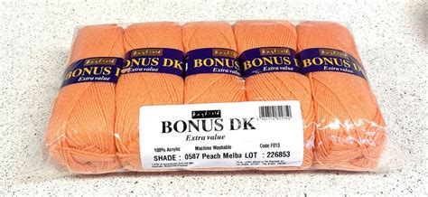 Hayfield Bonus Dk 100g 587 Peach Melba 5 Ball Pack Rrp 13 50