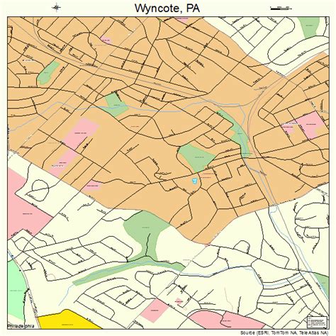 Wyncote Pennsylvania Street Map 4286744