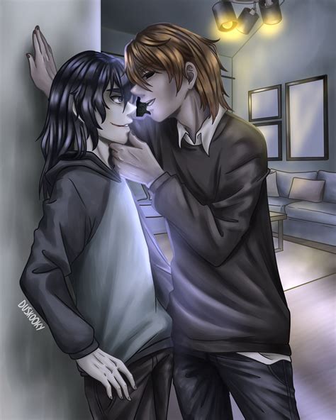 Eyeless Jack X Jeff The Killer Kabedon By Duskooky On Deviantart