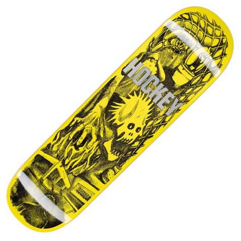 Hockey Skateboards Diego Todd Mere Mortal Yellow Skateboard Deck 85