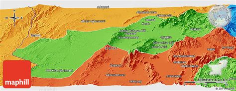 Political Panoramic Map of Quetta