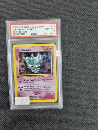 2001 Pokemon Neo Revelation 1st Edition Misdreavus Holo Psa 8 Nm Mt Ebay