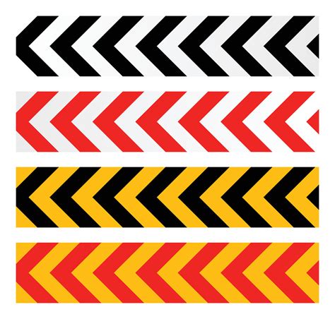 traffic arrow sign vector, warning or security design trendy style. red ...