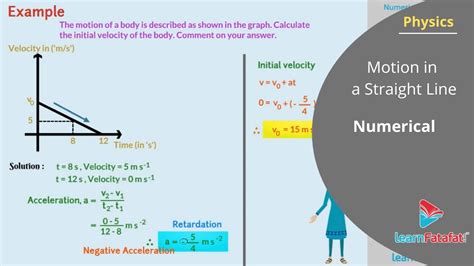 Motion In A Straight Line Class Physics Numerical Youtube