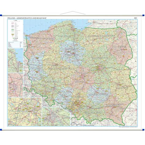 Polska Mapa Na Cian Adminstracyjno Drogowa X Cm