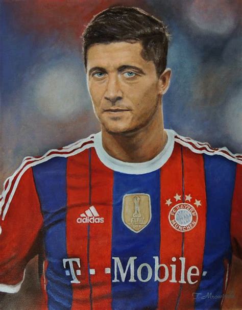 Robert Lewandowski Oil Portrait Portret Olejny Autor Tomasz Mrowi Ski