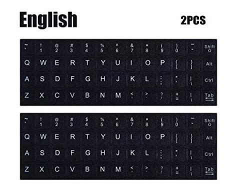 Paquete De 2 Pegatinas Universales Para Teclado Inglés Fond MercadoLibre