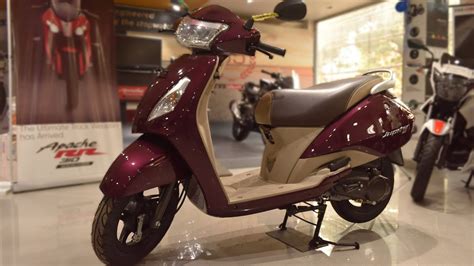 2019 Tvs Jupiter Zx Royal Wine Color Price Mileage