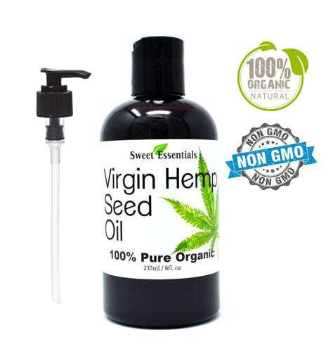 100 Pure Organic Hemp Seed Oil Unrefined Virgin Canadian Food Grade Cannabis Sativa