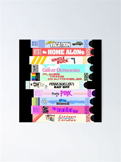 "Retro 80s Movies VHS Stack " Poster for Sale by Titannow235 | Redbubble