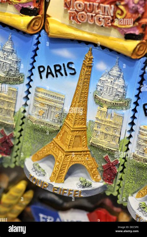 Paris Souvenirs Fridge Magnets France Stock Photo Alamy