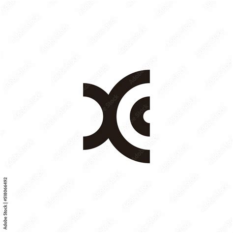 Letter Xc semicircle geometric symbol simple logo vector Stock Vector ...